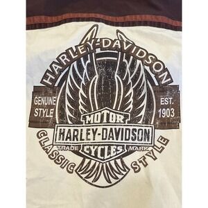 Harley Davidson Mens XL Short Sleeve Button Up Shirt Motorcycle Logo